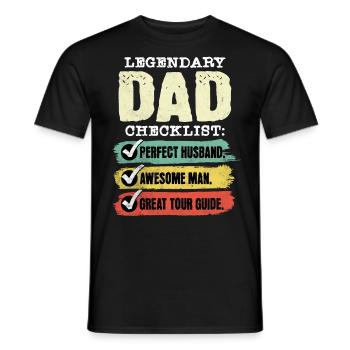 Dad Tour Guide Father's Day - Men's T-Shirt - black - Front - AI Model Male 178 light (178cm)