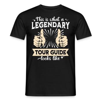 Legendärer Tour Guide - Männer T-Shirt - Schwarz - Vorne - AI Model Male 178 light (178cm)