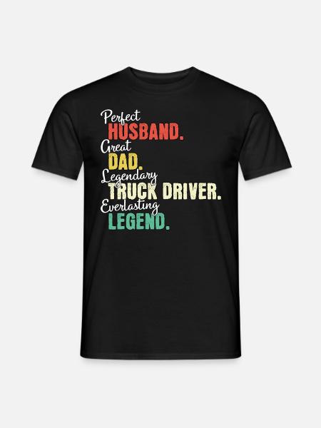 Truck Driver Dad - Men's T-Shirt - black