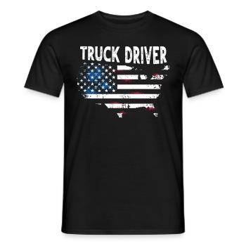 LKW Fahrer - Männer T-Shirt - Schwarz - Vorne - AI Model Male 178 light (178cm)