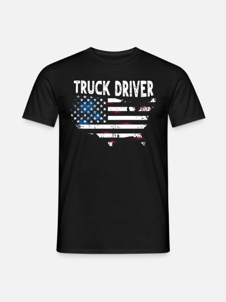 LKW Fahrer - Männer T-Shirt - Schwarz