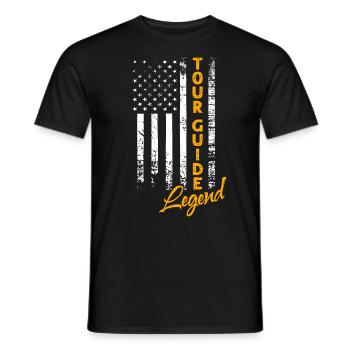 Tour Guide Legende - Männer T-Shirt - Schwarz - Vorne - AI Model Male 178 light (178cm)