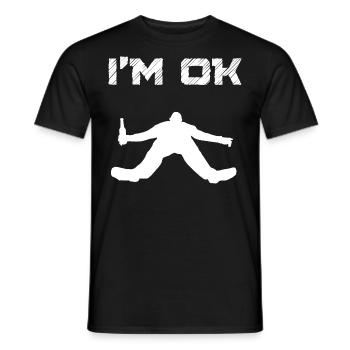 Je vais bien Un homme ivre s’est évanoui dans un coma blanc - T-shirt homme - noir - Devant - AI Model Male 178 light (178cm)