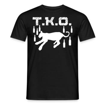 TKO Drunk Predator Évanoui Blackout Coma Blanc - T-shirt homme - noir - Devant - AI Model Male 178 light (178cm)