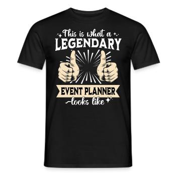 Legendärer Event Planer - Männer T-Shirt - Schwarz - Vorne - AI Model Male 178 light (178cm)