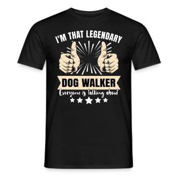 Legendary Dog Walker - Men's T-Shirt - black - Front - AI Model Male 178 light (178cm)