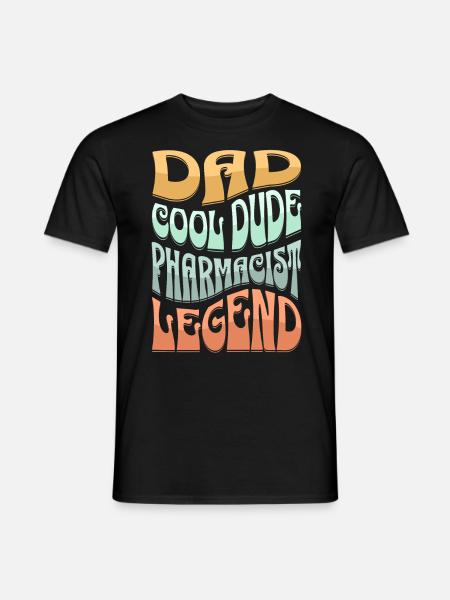 Papa Pharmazeut - Männer T-Shirt - Schwarz