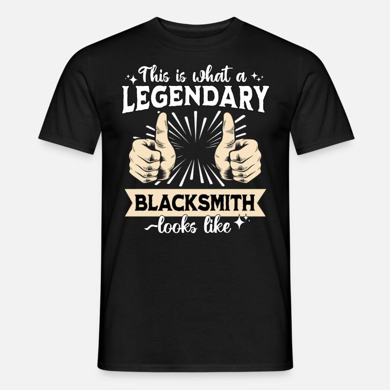 Legendärer Schmied - Männer T-Shirt - Schwarz