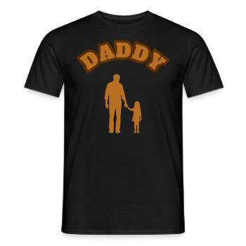 Papa Fille Kid Brown - T-shirt homme - noir - Devant - AI Model Male 178 light (178cm)