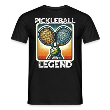 Légende du pickleball - T-shirt homme - noir - Devant - AI Model Male 178 light (178cm)