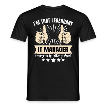 Legendärer IT Manager - Männer T-Shirt - Schwarz - Vorne - AI Model Male 178 light (178cm)