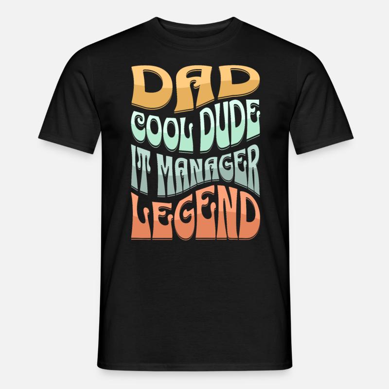 Papa IT Manager - Männer T-Shirt - Schwarz
