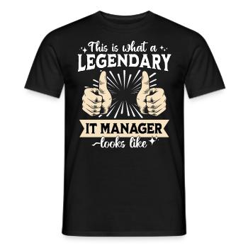 Legendärer IT Manager - Männer T-Shirt - Schwarz - Vorne - AI Model Male 178 light (178cm)