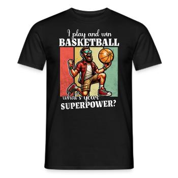 Drôle de dicton de basket-ball - T-shirt homme - noir - Devant - AI Model Male 178 light (178cm)