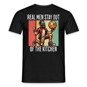 Drôle de dicton de basket-ball - T-shirt homme - noir - Devant - AI Model Male 178 light (178cm)