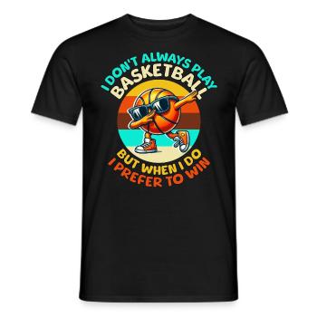 Basketball Sprüche - Männer T-Shirt - Schwarz - Vorne - AI Model Male 178 light (178cm)