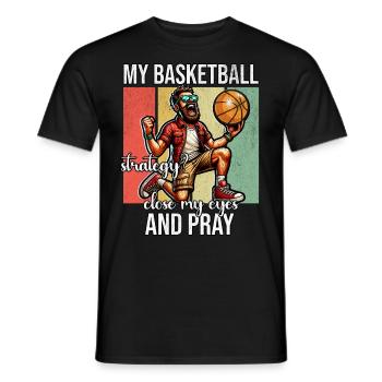 Drôle de dicton de basket-ball - T-shirt homme - noir - Devant - AI Model Male 178 light (178cm)