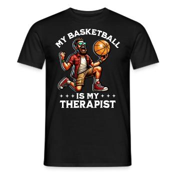 Drôle de dicton de basket-ball - T-shirt homme - noir - Devant - AI Model Male 178 light (178cm)