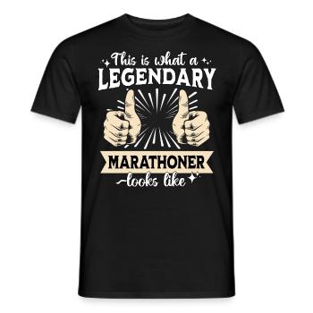 Legendärer Marathonläufer - Männer T-Shirt - Schwarz - Vorne - AI Model Male 178 light (178cm)