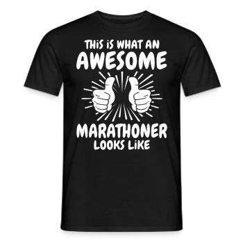 Marathonien - T-shirt homme - noir - Devant - AI Model Male 178 light (178cm)