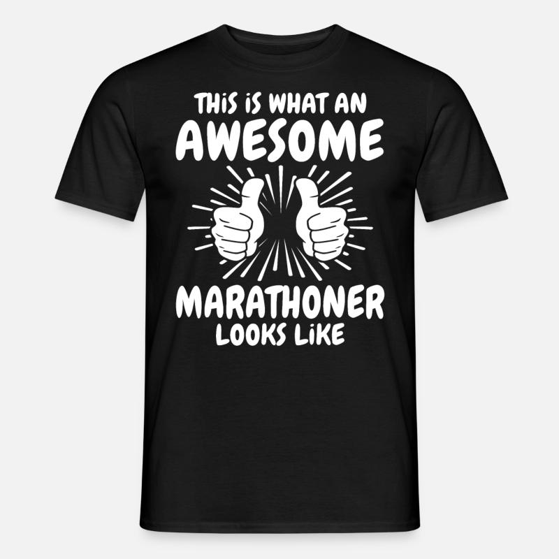 Marathonläufer - Männer T-Shirt - Schwarz