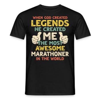 Marathonien - T-shirt homme - noir - Devant - AI Model Male 178 light (178cm)