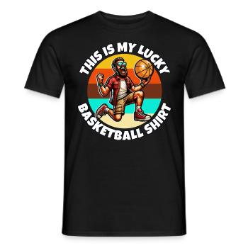 Basket-ball - T-shirt homme - noir - Devant - AI Model Male 178 light (178cm)