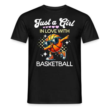 Basketball Mädchen - Männer T-Shirt - Schwarz - Vorne - AI Model Male 178 light (178cm)