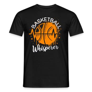 Basketball Whisperer - Men's T-Shirt - black - Front - AI Model Male 178 light (178cm)