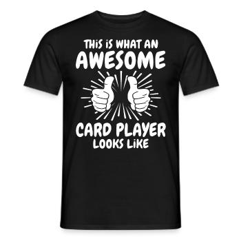 Kartenspieler - Männer T-Shirt - Schwarz - Vorne - AI Model Male 178 light (178cm)