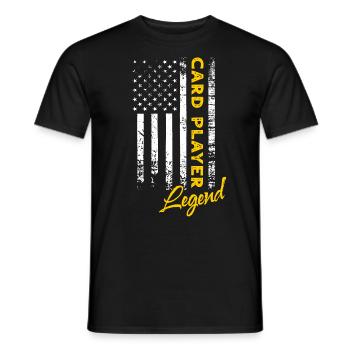 Kartenspieler Legende - Männer T-Shirt - Schwarz - Vorne - AI Model Male 178 light (178cm)