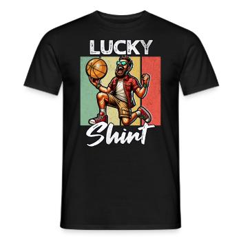 Basketball Players - Men's T-Shirt - black - Front - AI Model Male 178 light (178cm)