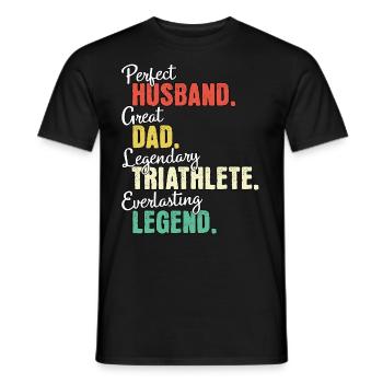 Papa triathlète - T-shirt homme - noir - Devant - AI Model Male 178 light (178cm)