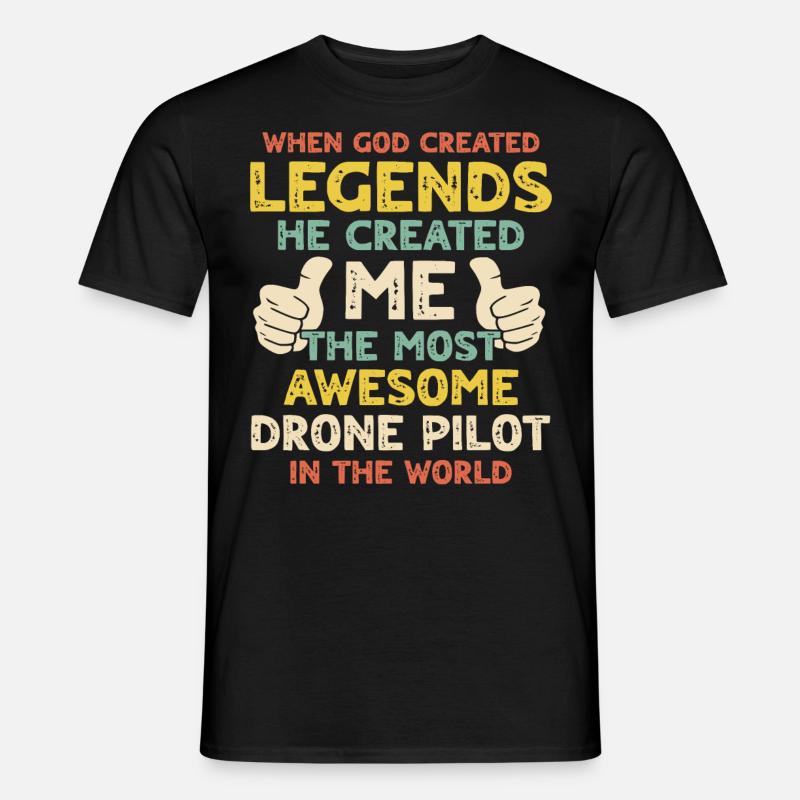Dronenpilot - Männer T-Shirt - Schwarz