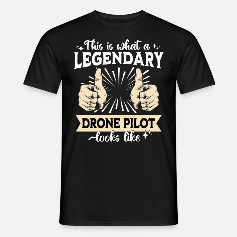 Legendärer Dronenpilot - Männer T-Shirt - Schwarz