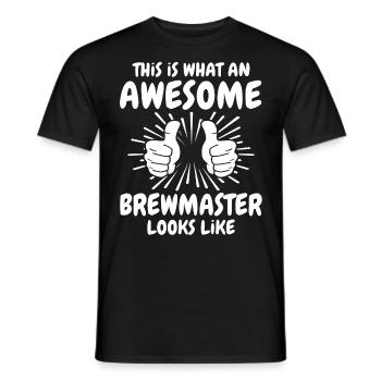 Maître brasseur - T-shirt homme - noir - Devant - AI Model Male 178 light (178cm)