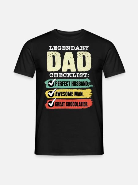 Dad Chocolatier Father's Day - Men's T-Shirt - black