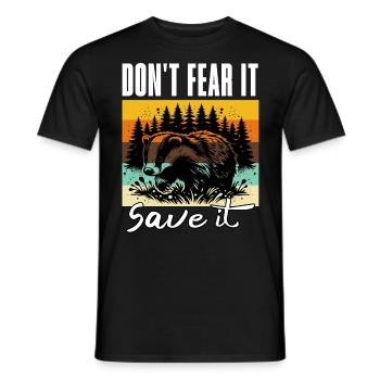 Dictons amusants de blaireau à miel - T-shirt homme - noir - Devant - AI Model Male 178 light (178cm)