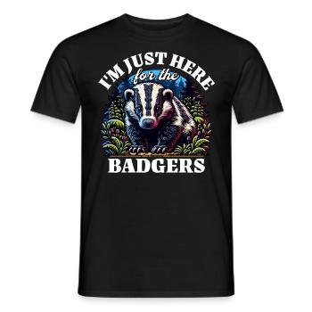 Dictons amusants de blaireau à miel - T-shirt homme - noir - Devant - AI Model Male 178 light (178cm)