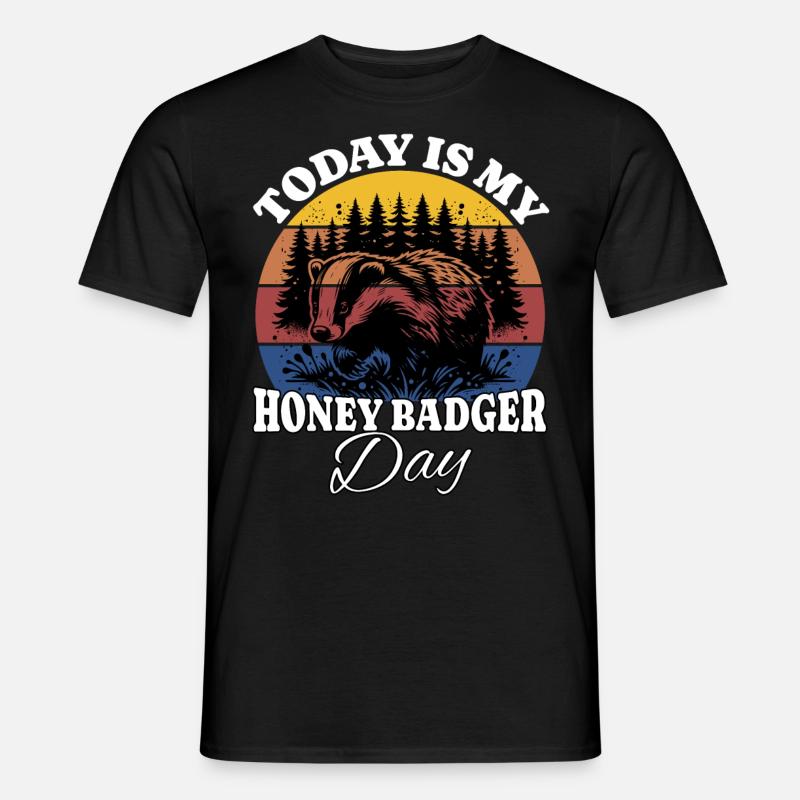 Honigdachs - Männer T-Shirt - Schwarz