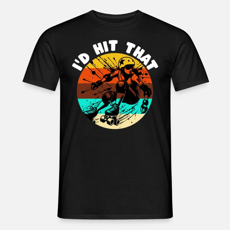 Roller Derby Sprüche - Männer T-Shirt - Schwarz