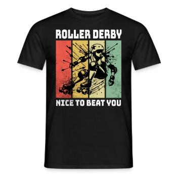 Roller Derby Sprüche - Männer T-Shirt - Schwarz - Vorne - AI Model Male 178 light (178cm)