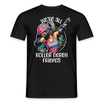 Roller Derby Sprüche - Männer T-Shirt - Schwarz - Vorne - AI Model Male 178 light (178cm)