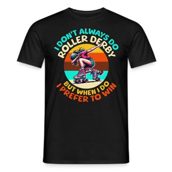 Roller Derby Sprüche - Männer T-Shirt - Schwarz - Vorne - AI Model Male 178 light (178cm)