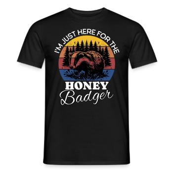 Dictons amusants de blaireau à miel - T-shirt homme - noir - Devant - AI Model Male 178 light (178cm)