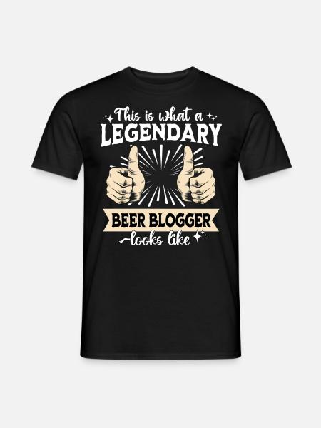 Legendärer Bier Blogger - Männer T-Shirt - Schwarz