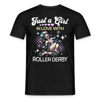 Roller Derby Filles - T-shirt homme - noir - Devant - AI Model Male 178 light (178cm)