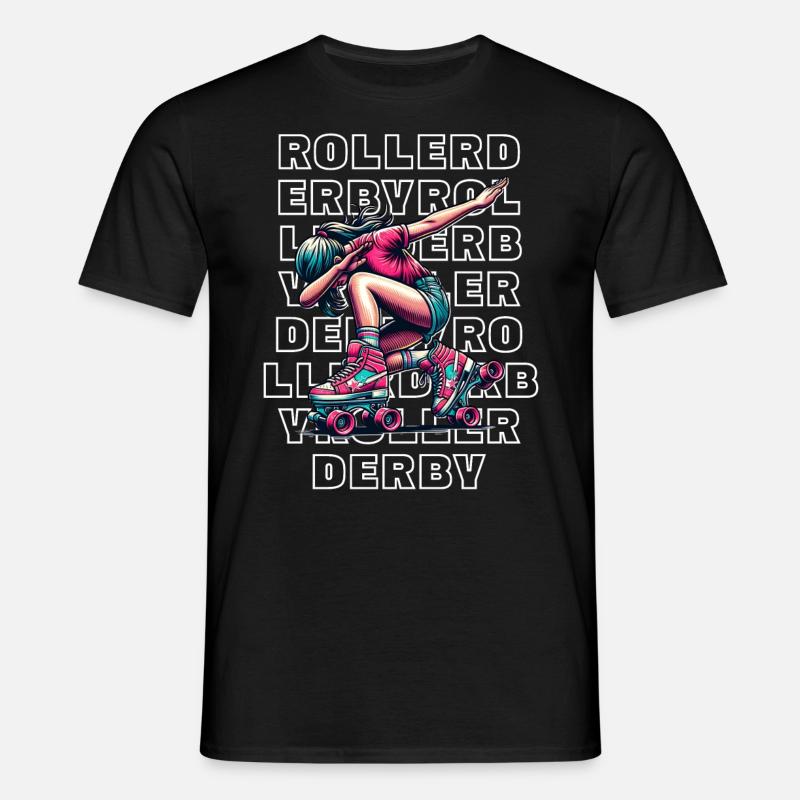 Roller Derby - Männer T-Shirt - Schwarz
