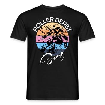 Roller Derby Girl - Männer T-Shirt - Schwarz - Vorne - AI Model Male 178 light (178cm)