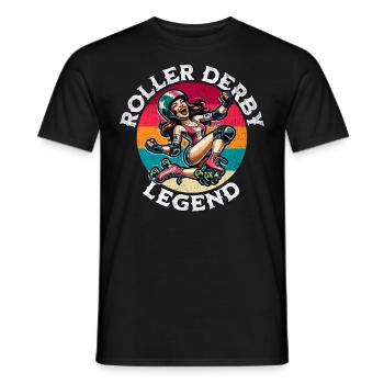 Roller Derby Legende - Männer T-Shirt - Schwarz - Vorne - AI Model Male 178 light (178cm)